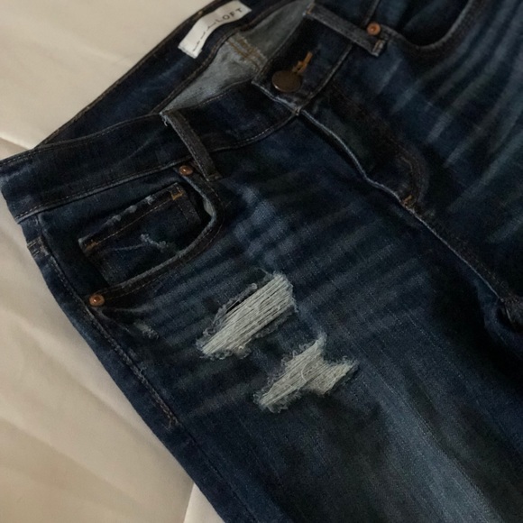 LOFT Destructed Slim Pocket Modern Skinny Jeans - Picture 5 of 8